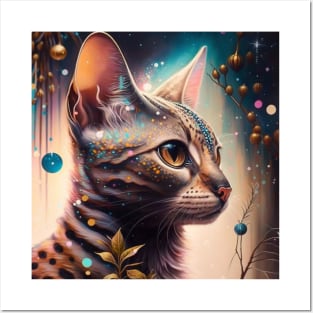 Bengal Cat In Magical World Posters and Art